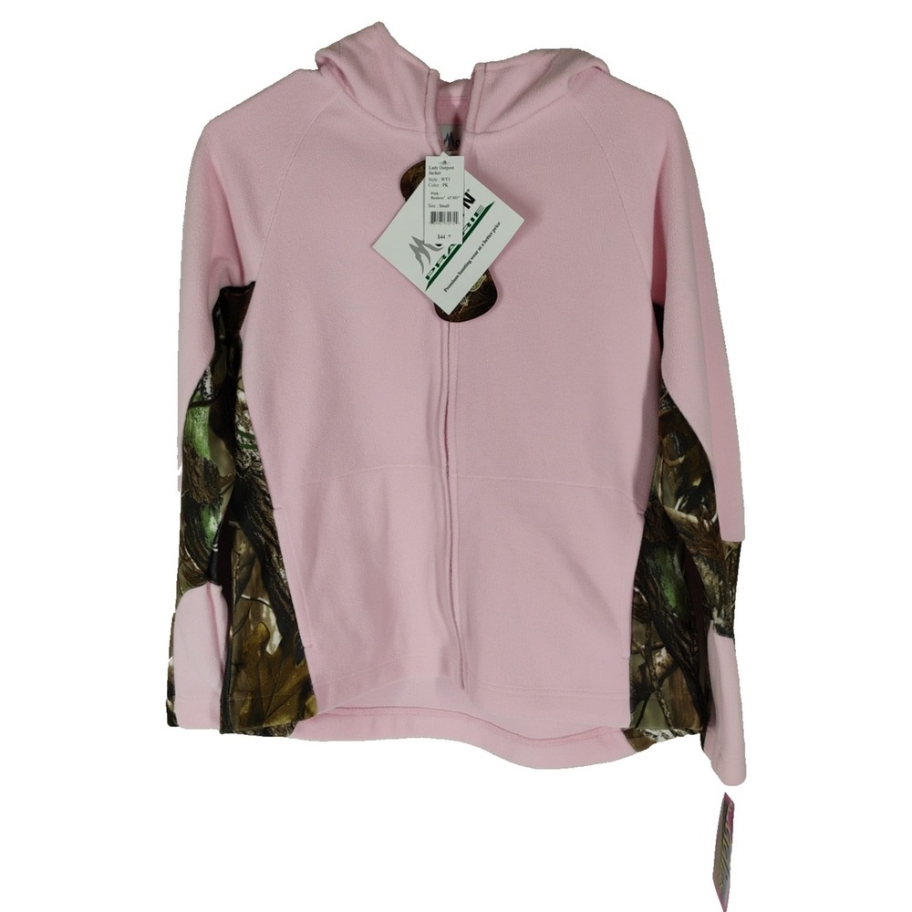NWT Mount'n Prairie Womens SMALL Outpost Jacket Fleece Hoodie Full Zip Realtree